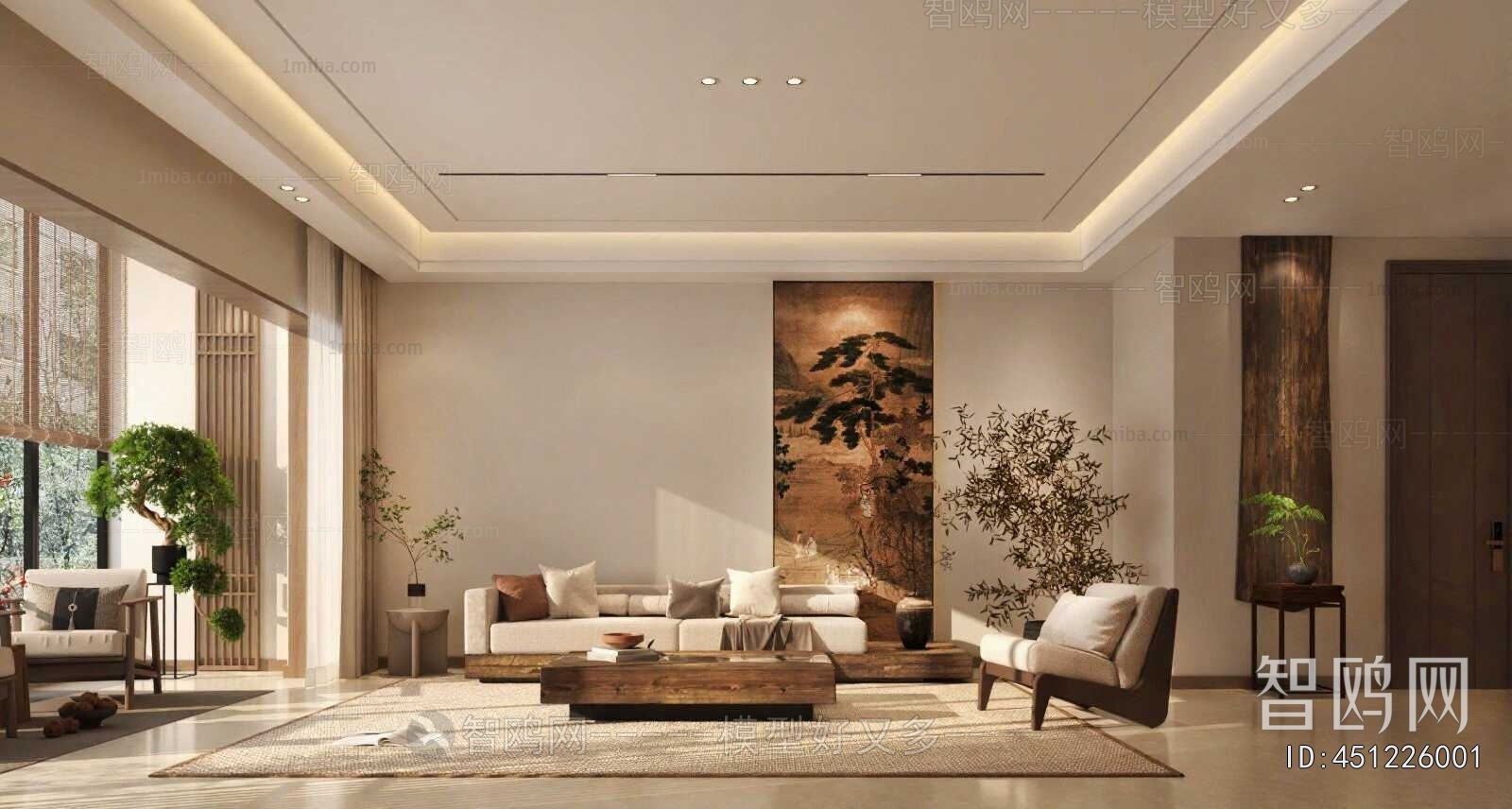 New Chinese Style A Living Room