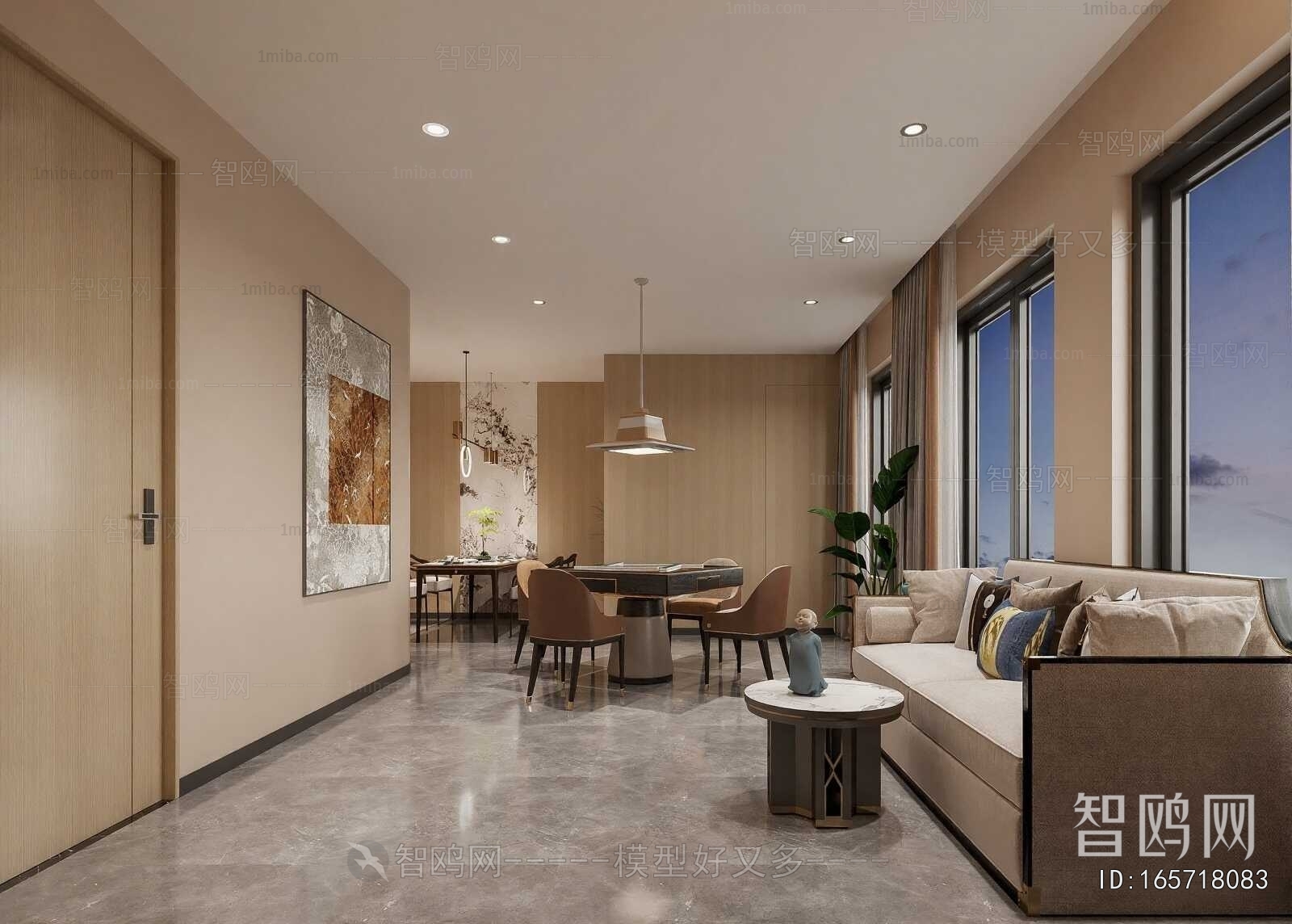 New Chinese Style A Living Room