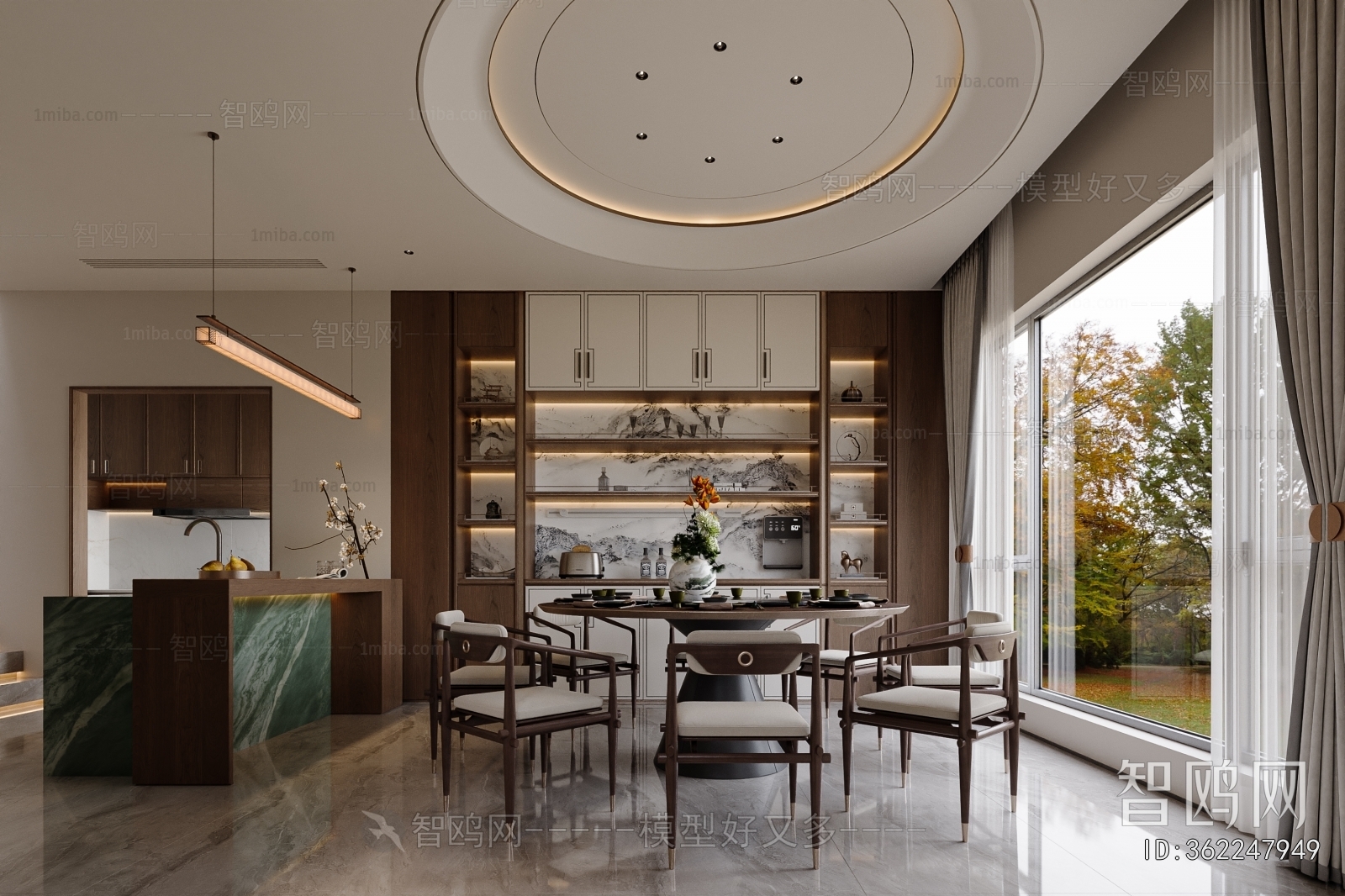 New Chinese Style Dining Room