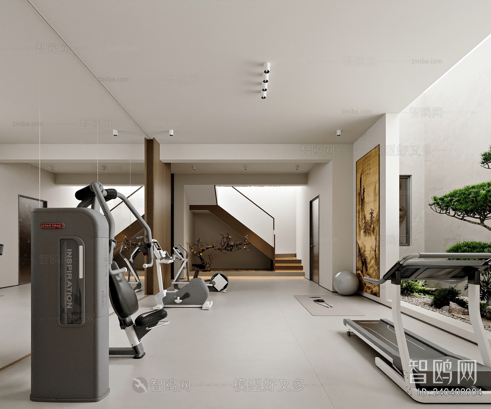 New Chinese Style Home Fitness Room