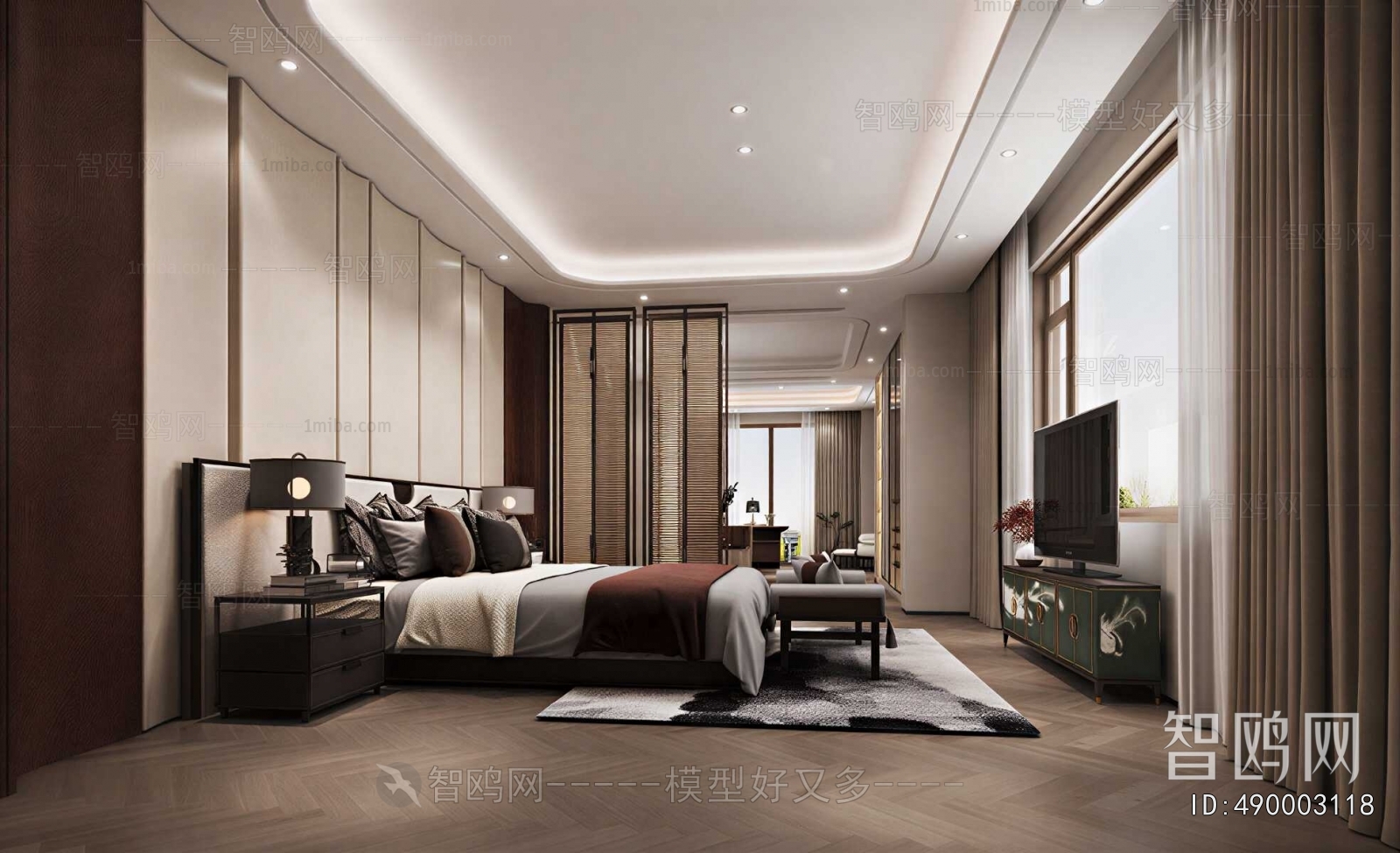 New Chinese Style Bedroom