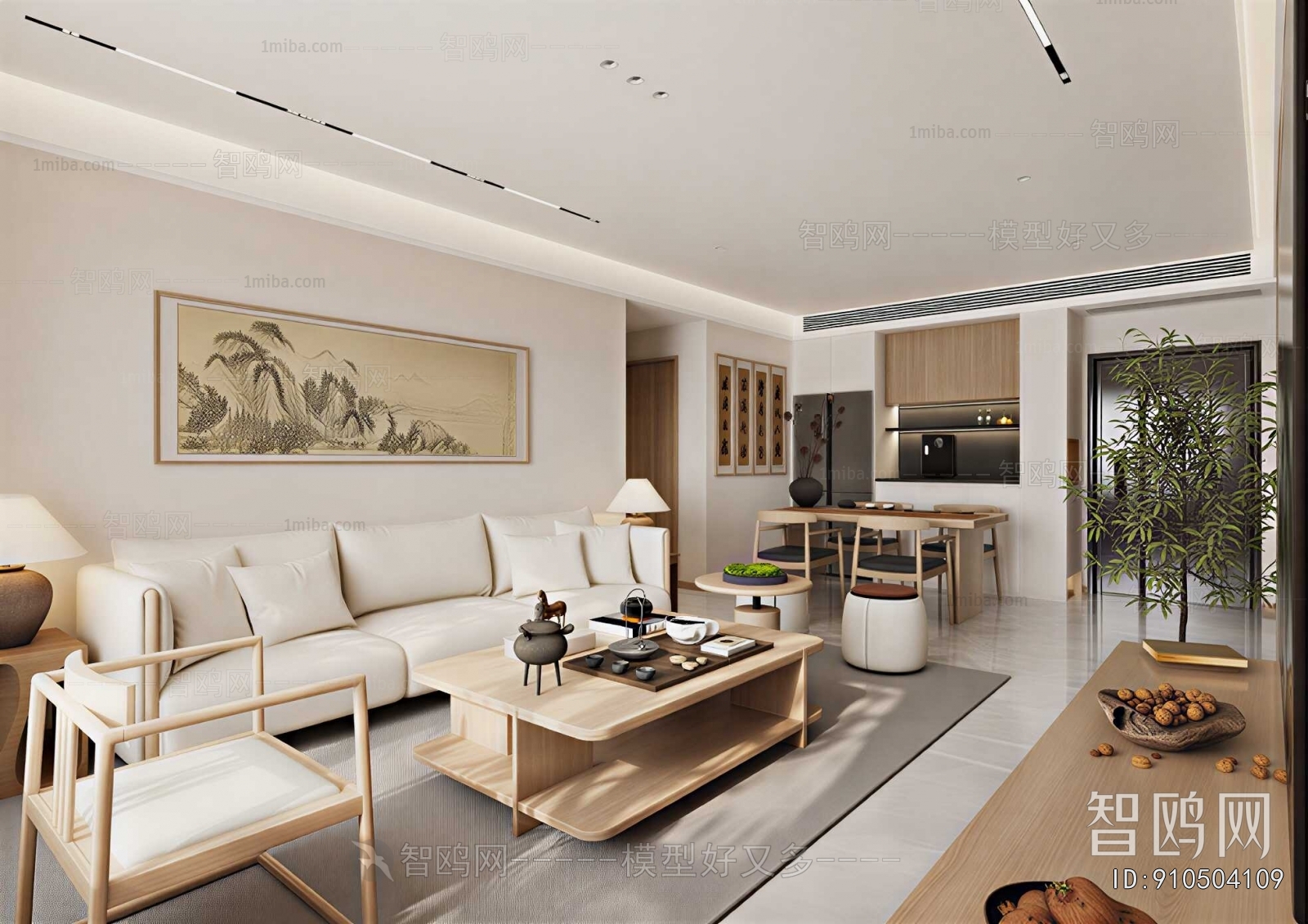 New Chinese Style A Living Room