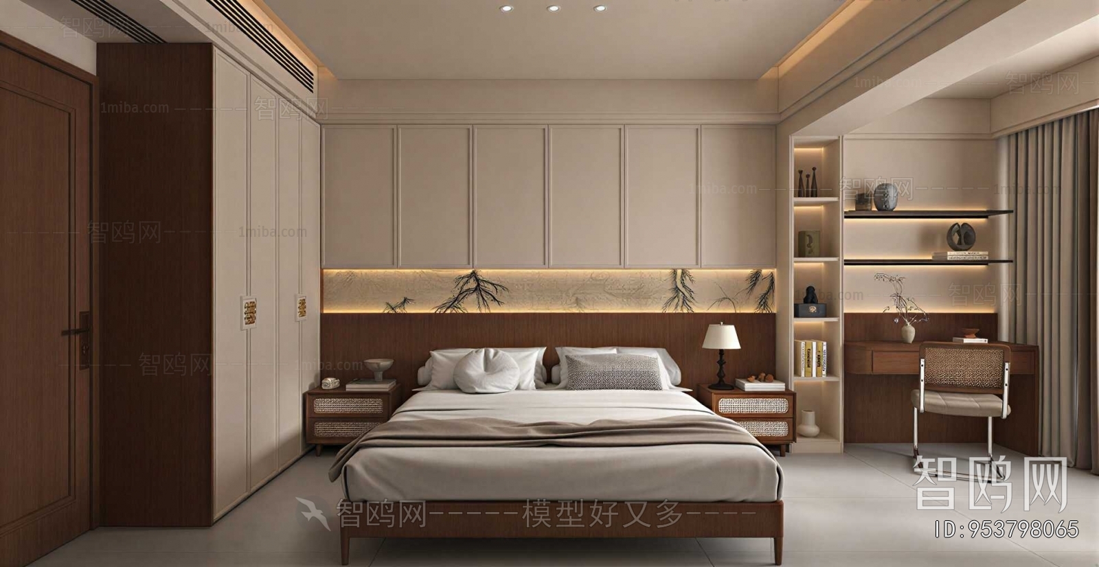 New Chinese Style Bedroom