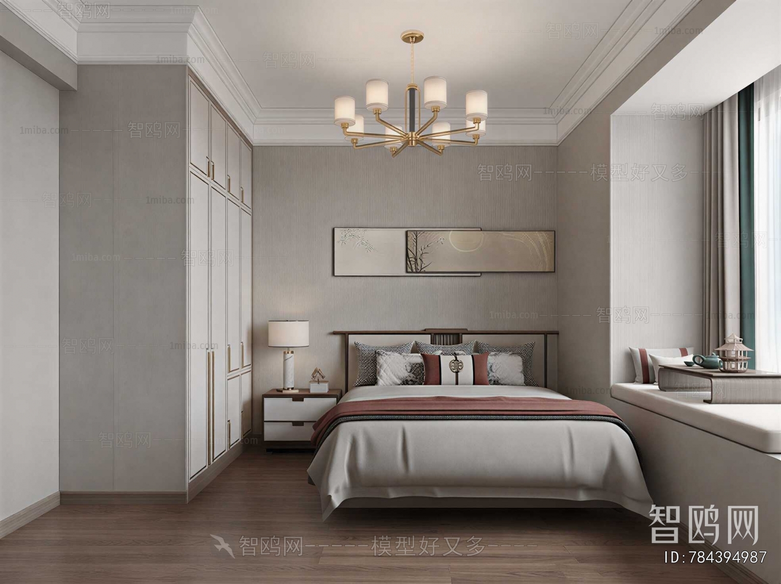 New Chinese Style Bedroom