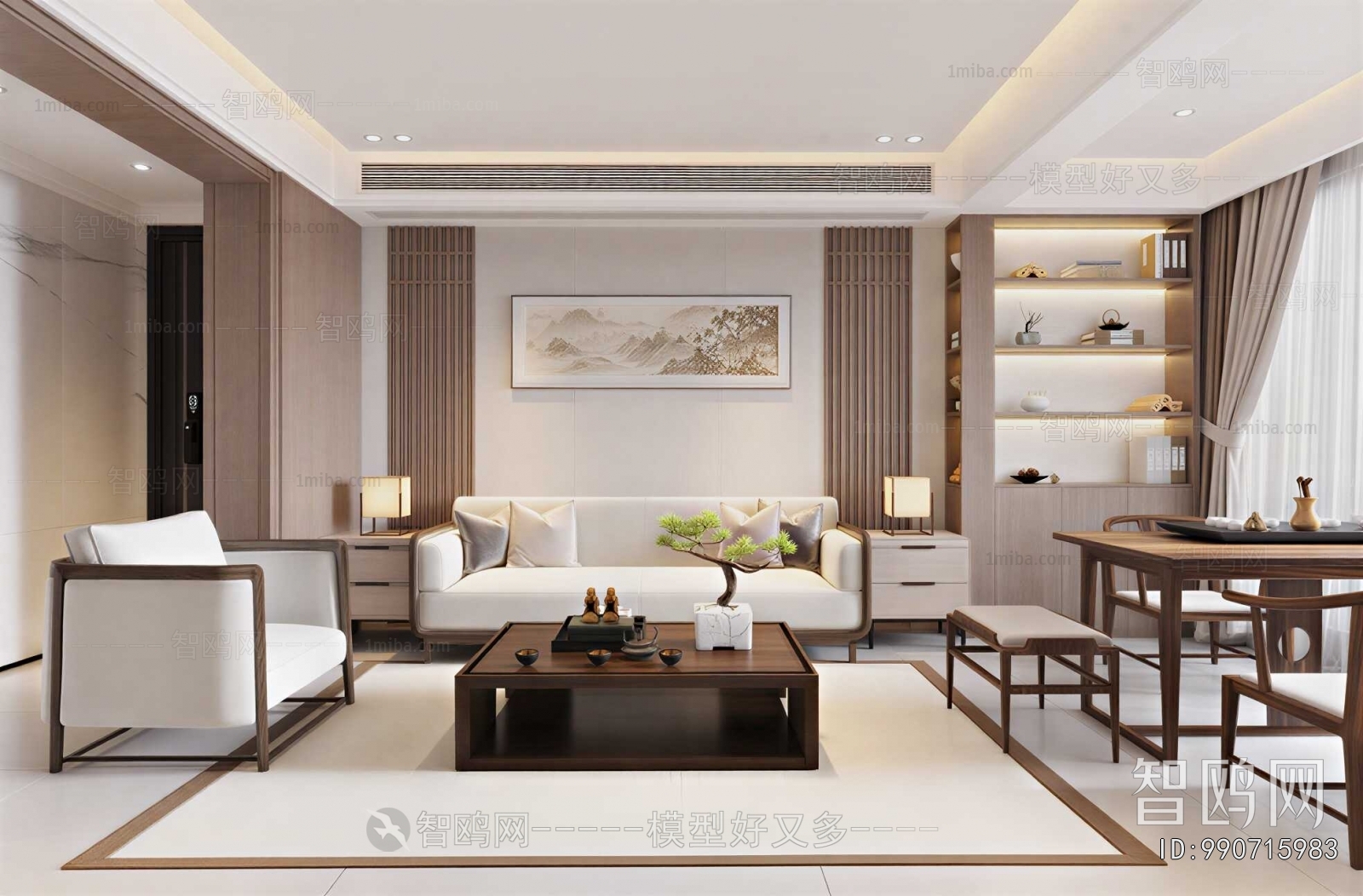 New Chinese Style A Living Room