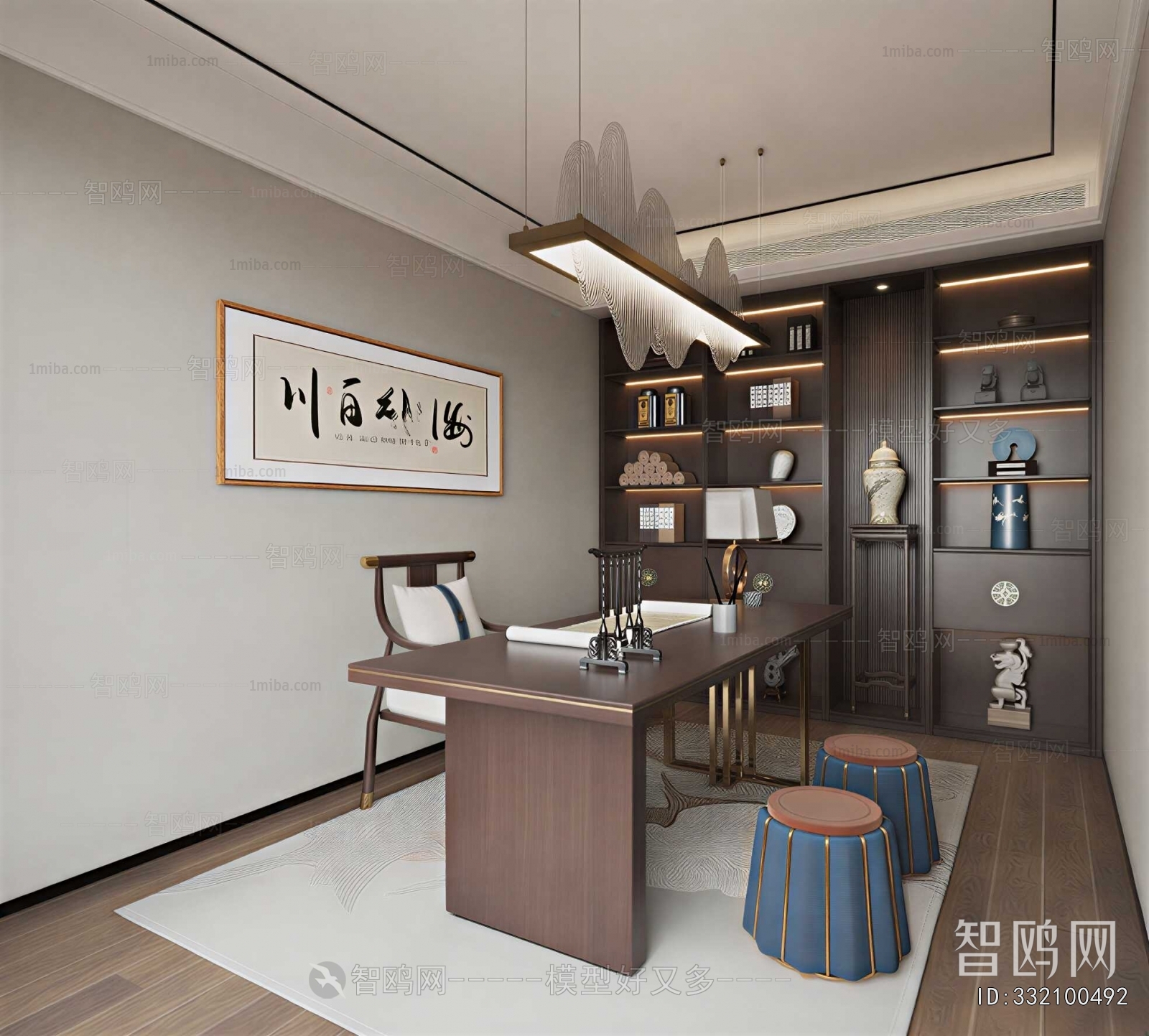 New Chinese Style Study Space