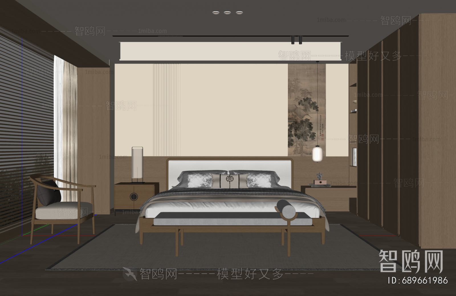 New Chinese Style Bedroom