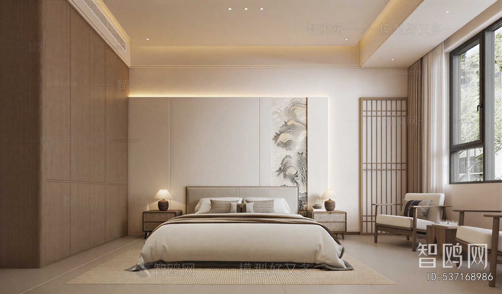 New Chinese Style Bedroom