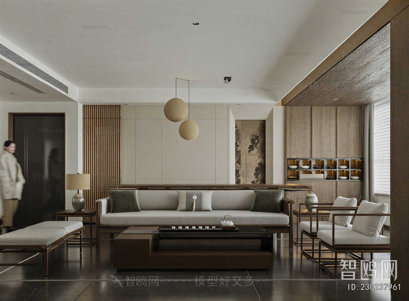 New Chinese Style A Living Room