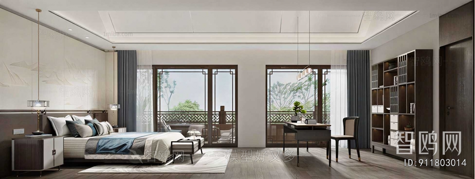 New Chinese Style Bedroom