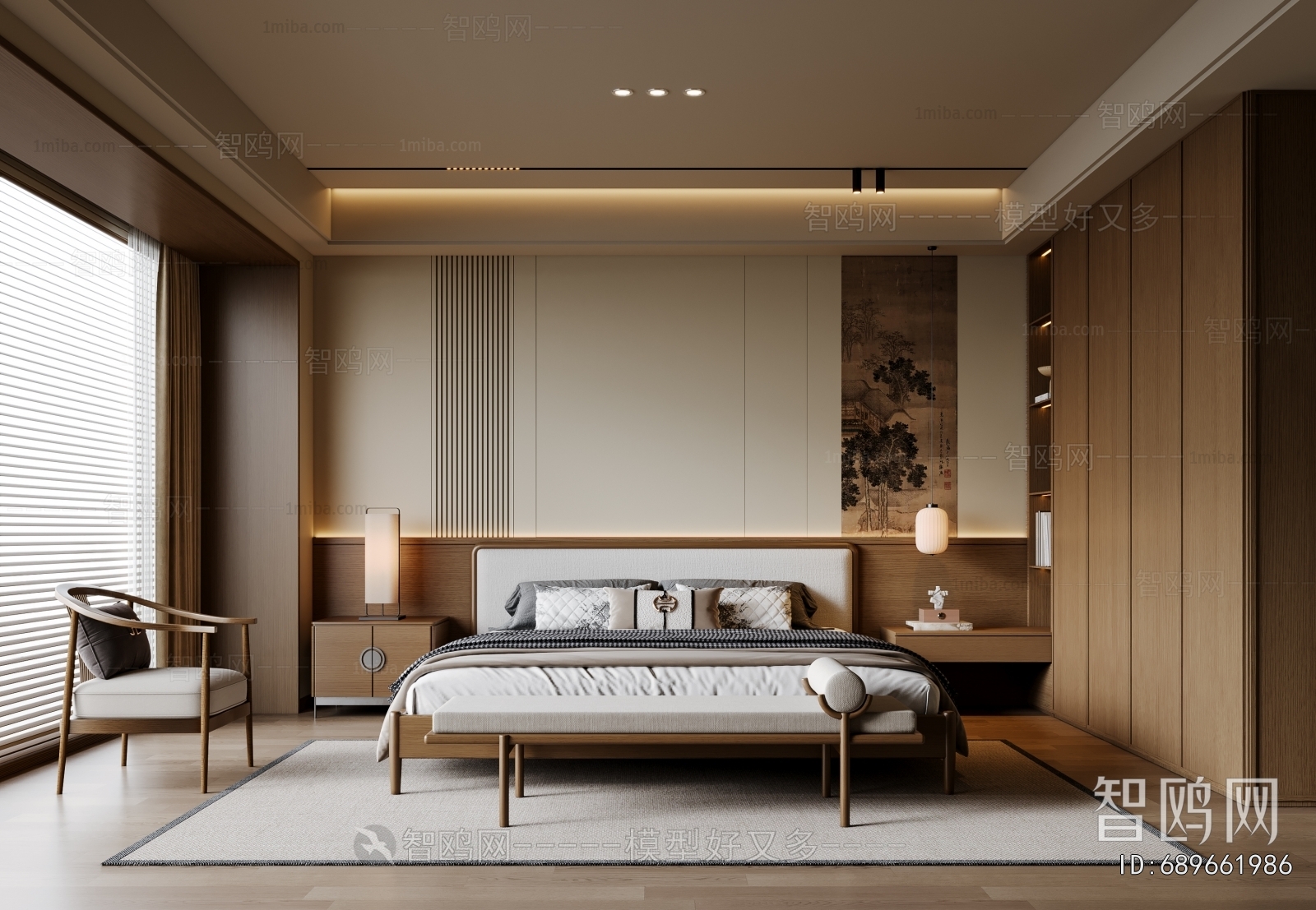New Chinese Style Bedroom