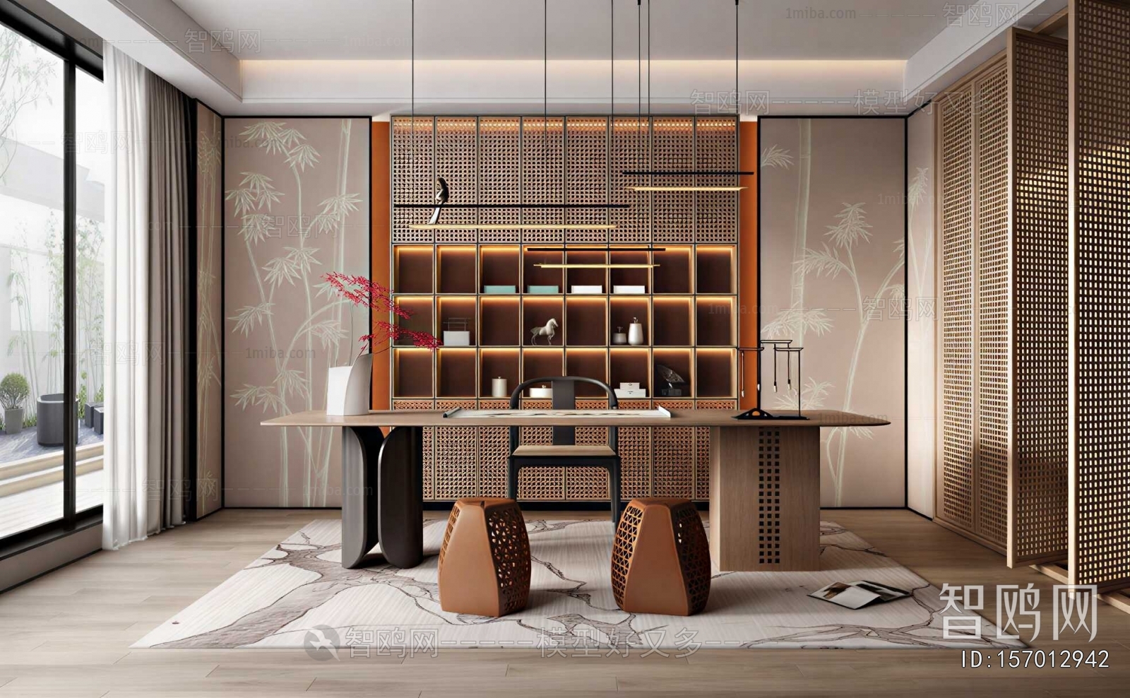 New Chinese Style Study Space