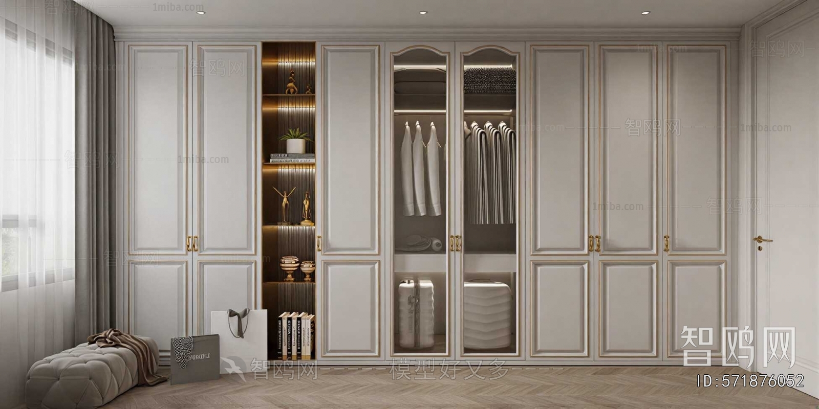 American Style Clothes Storage Area