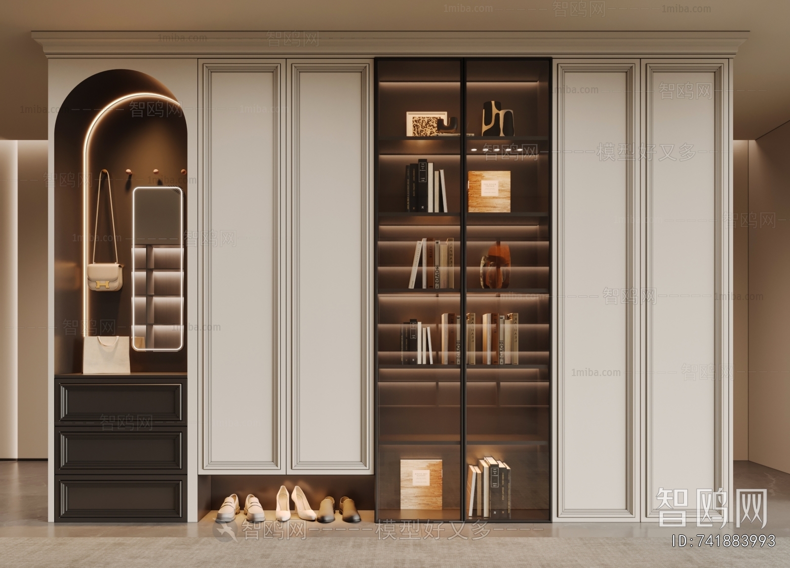 French Style Shoe Cabinet