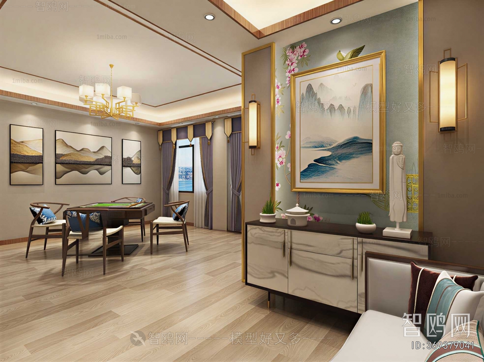 New Chinese Style Chess And Card Room