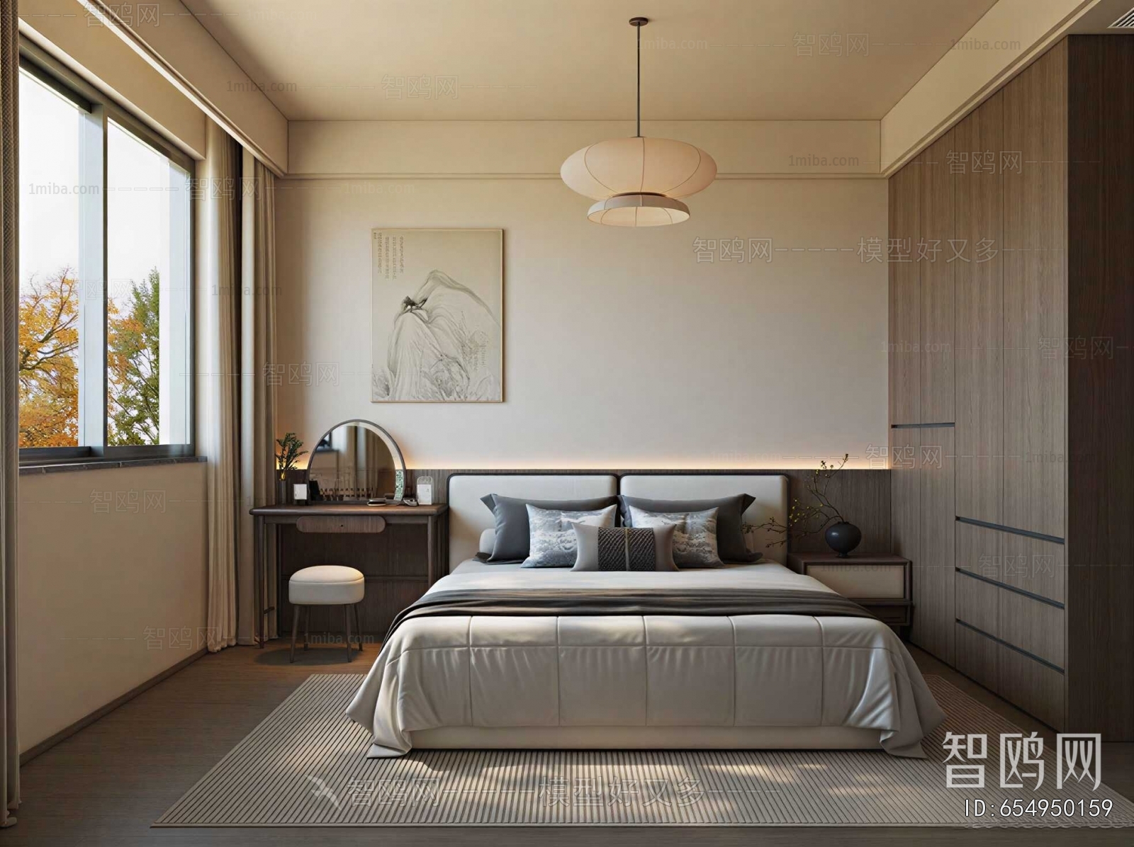 New Chinese Style Bedroom