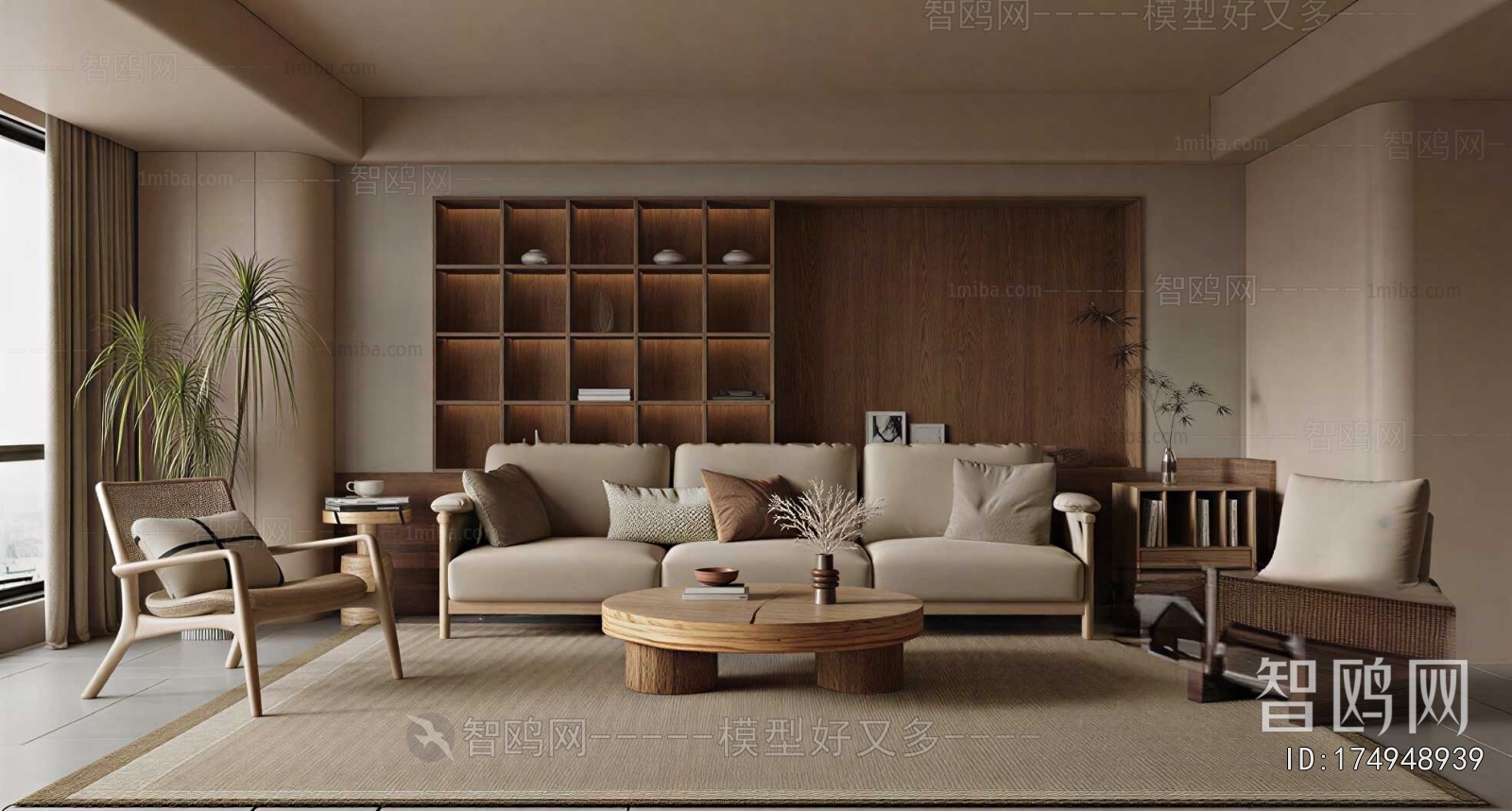 Wabi-sabi Style A Living Room