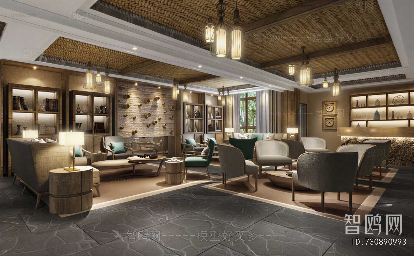 Wabi-sabi Style Club Space