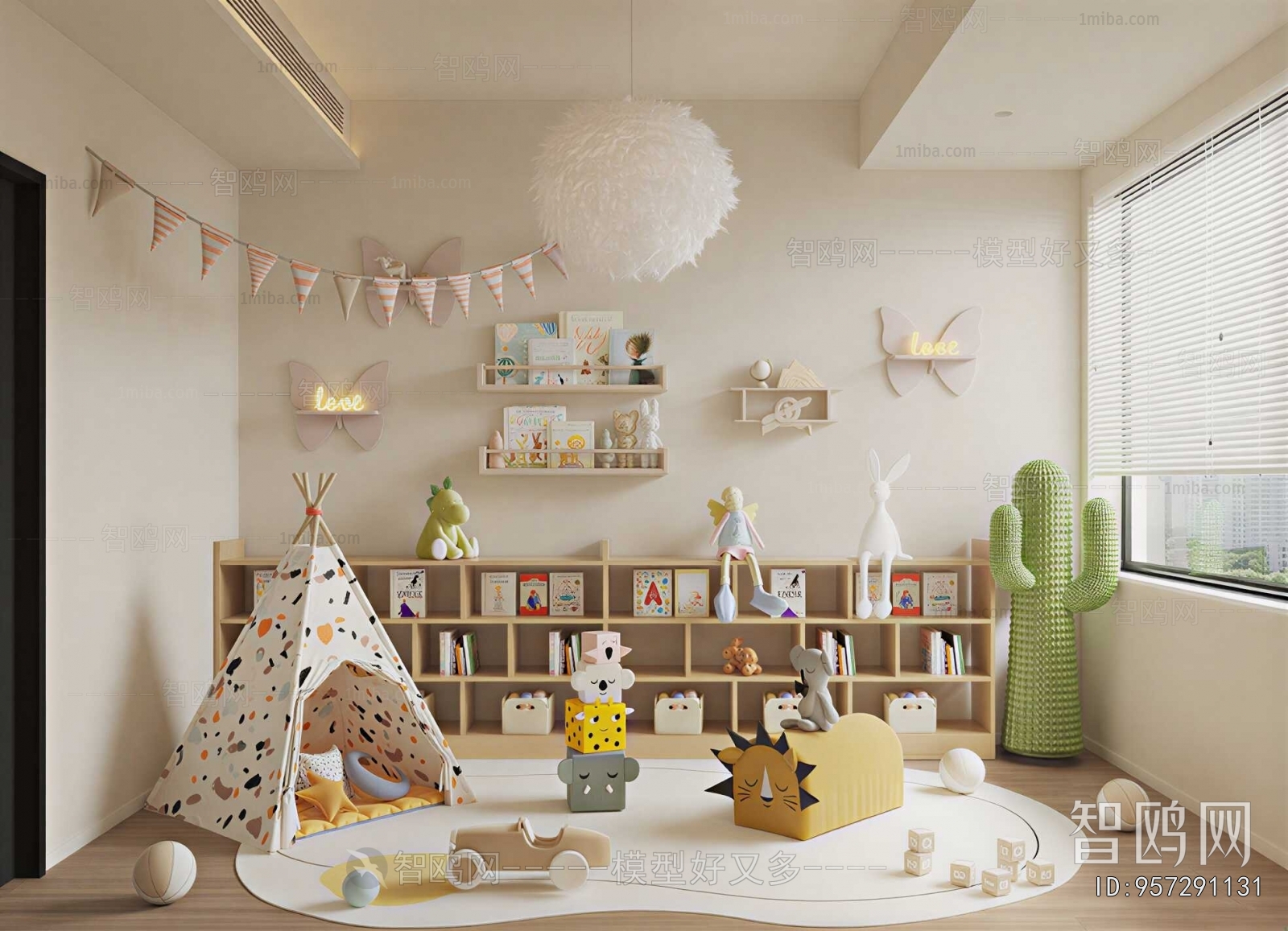 Modern Children's Room Activity Room