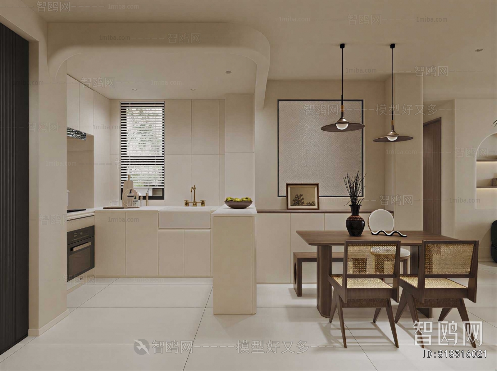 Wabi-sabi Style Dining Room