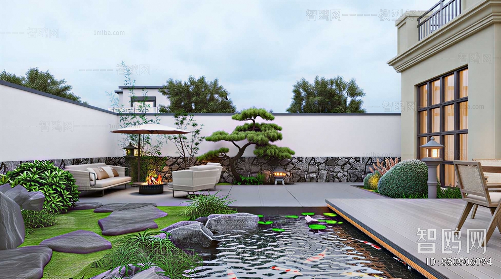 New Chinese Style Courtyard/landscape
