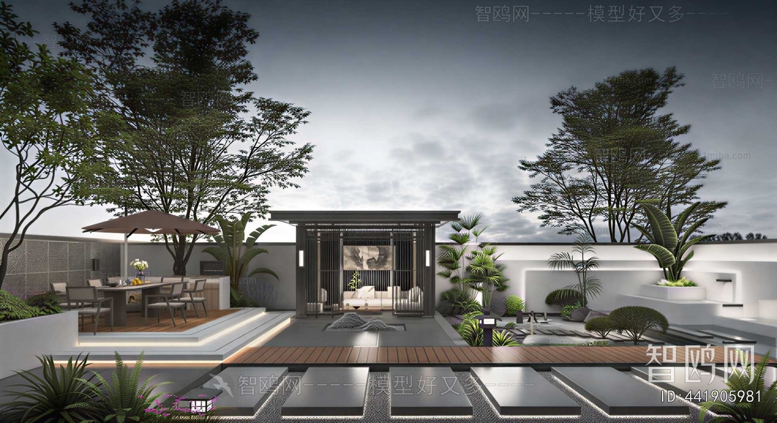 New Chinese Style Courtyard/landscape