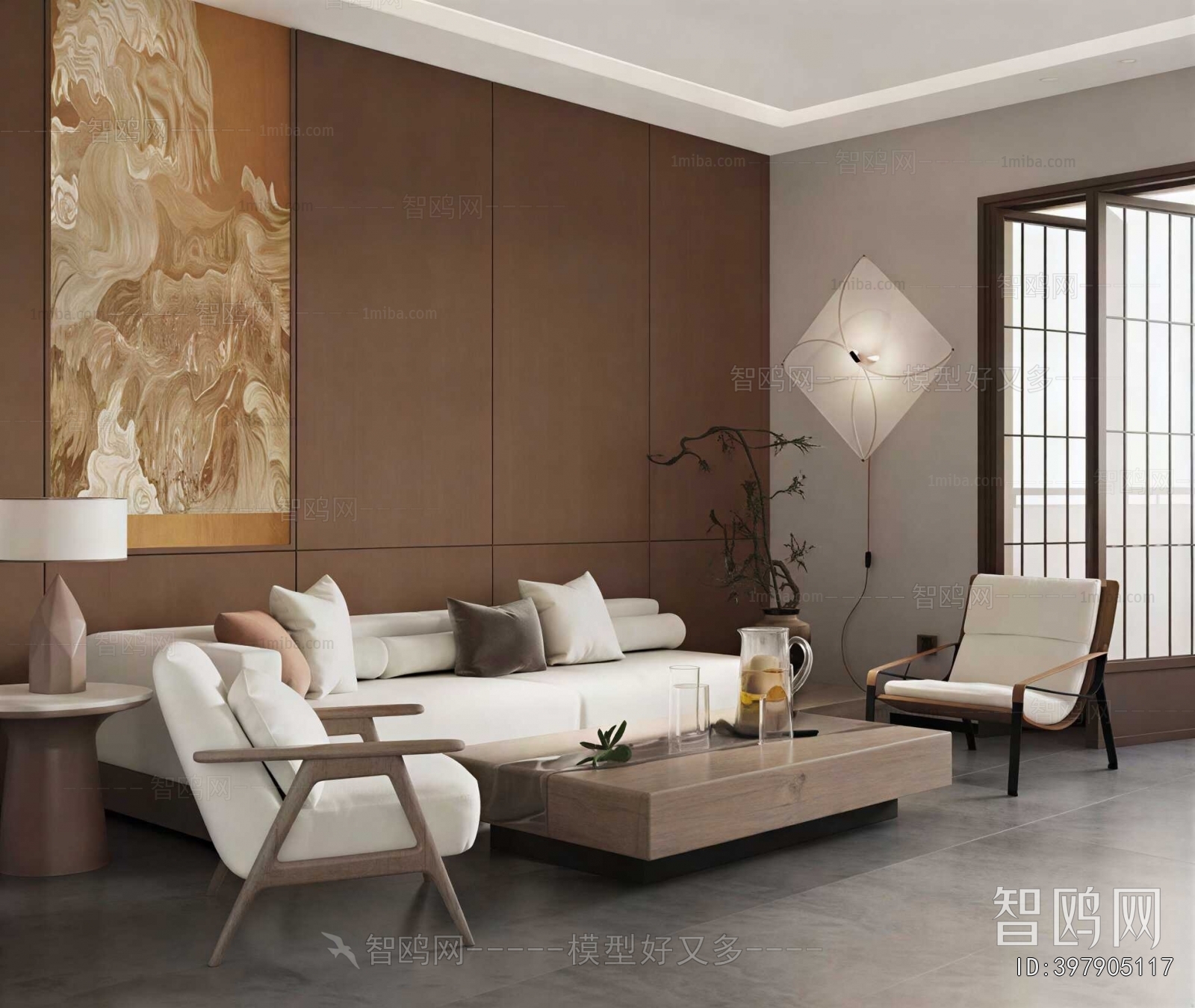 New Chinese Style A Living Room