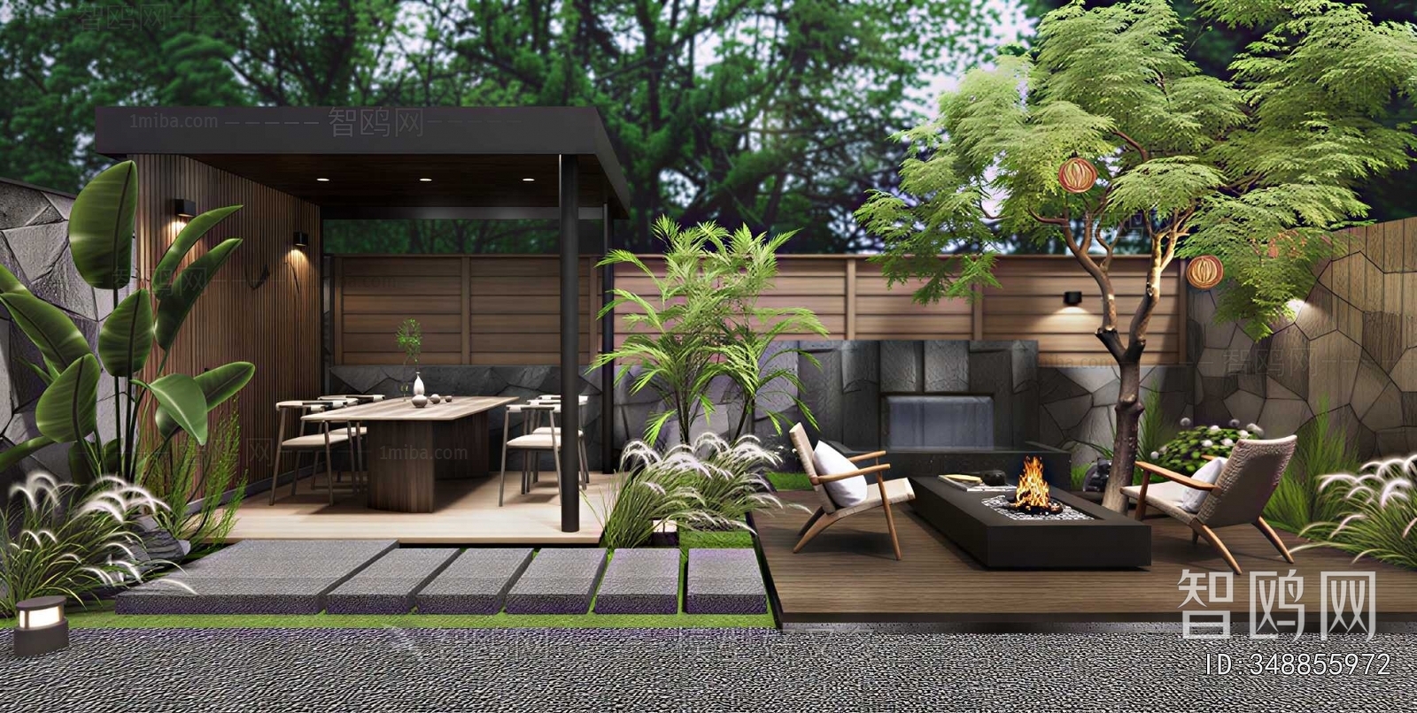 Modern Courtyard/landscape