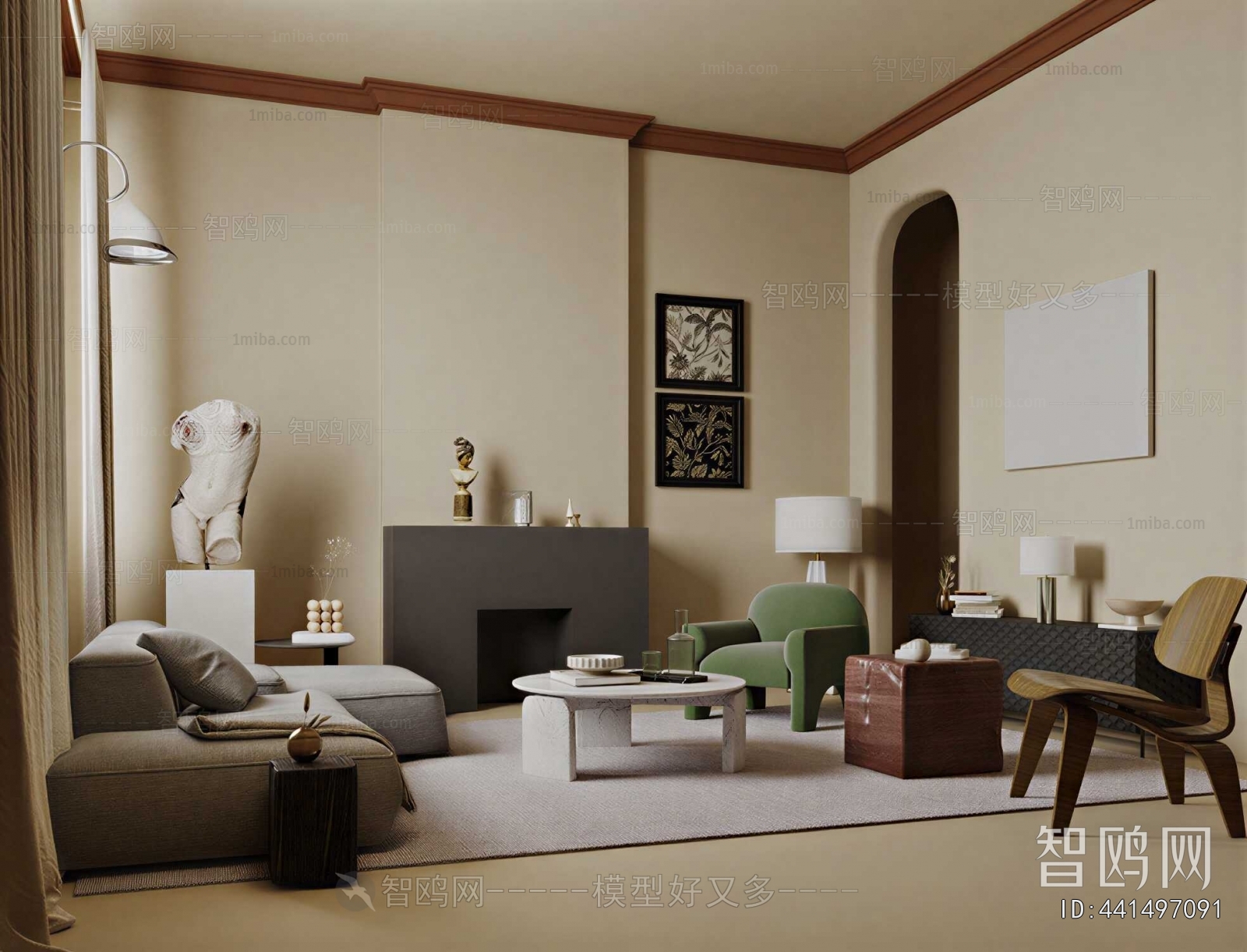 Wabi-sabi Style A Living Room