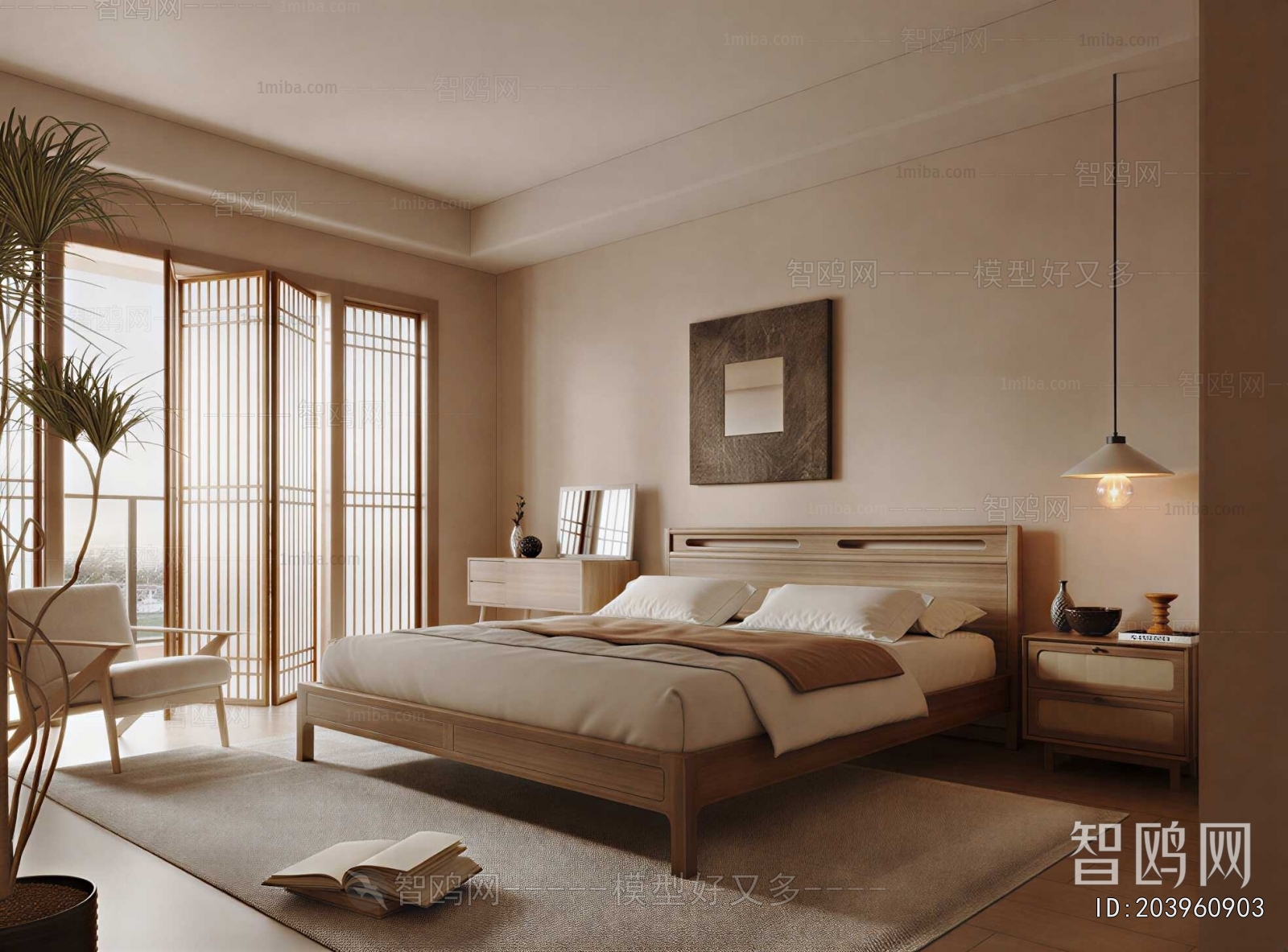 Wabi-sabi Style Bedroom