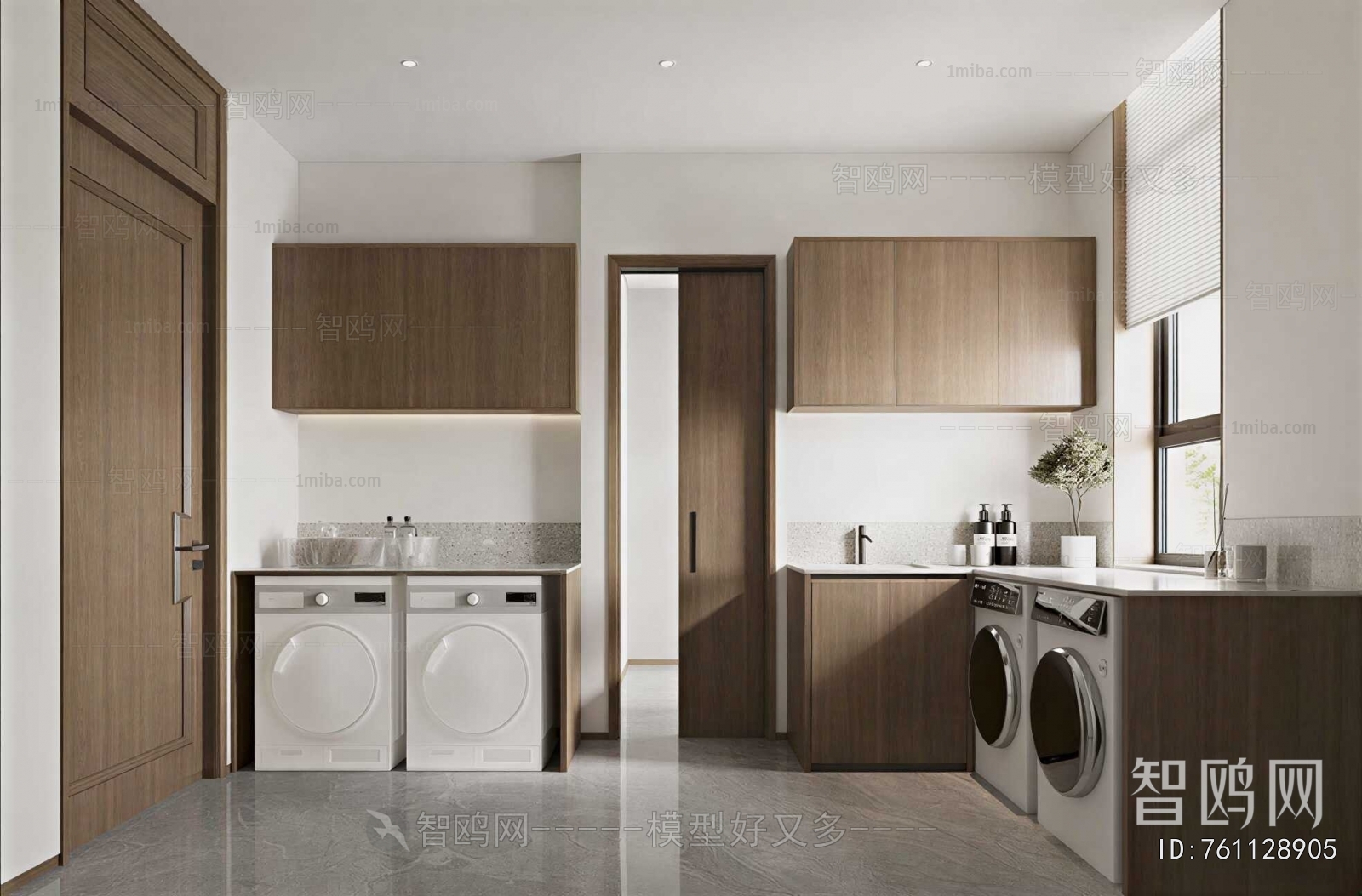 New Chinese Style Balcony Laundry Room