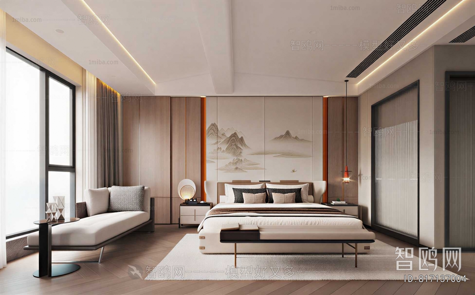 New Chinese Style Bedroom