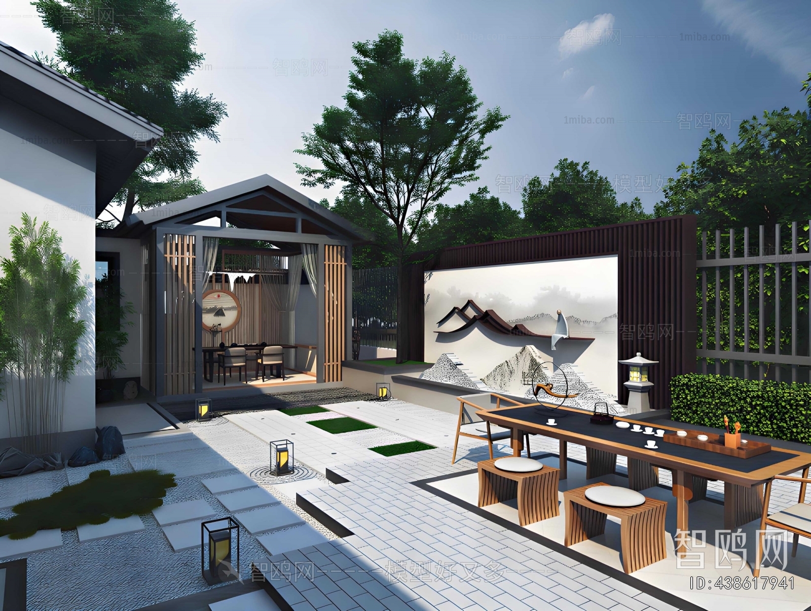 New Chinese Style Courtyard/landscape