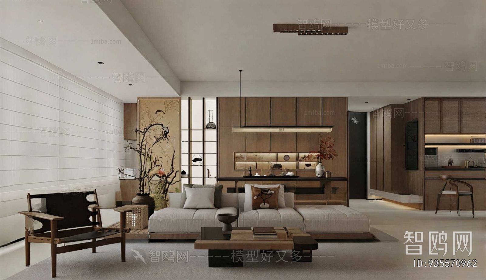 New Chinese Style A Living Room