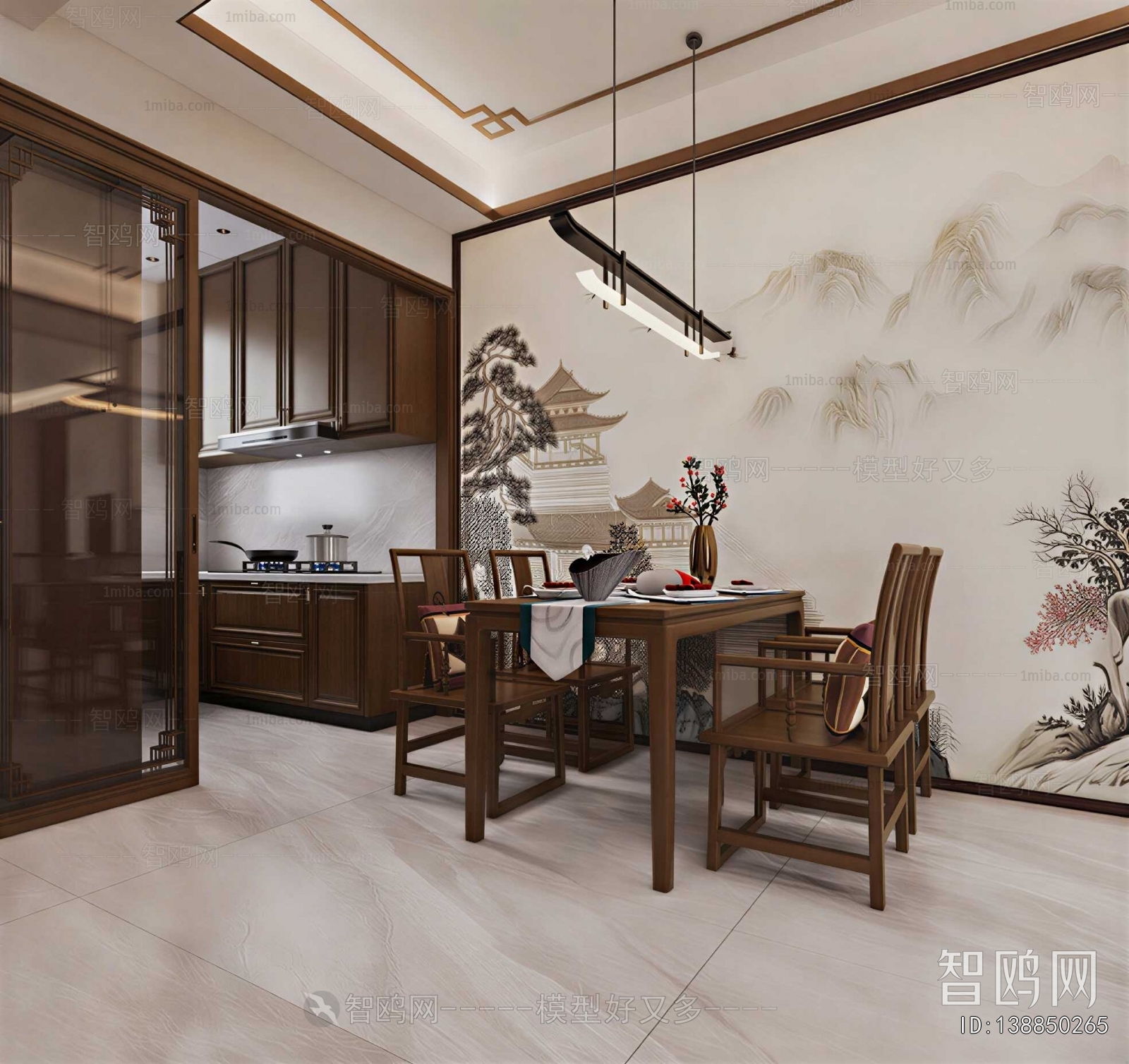 New Chinese Style Dining Room