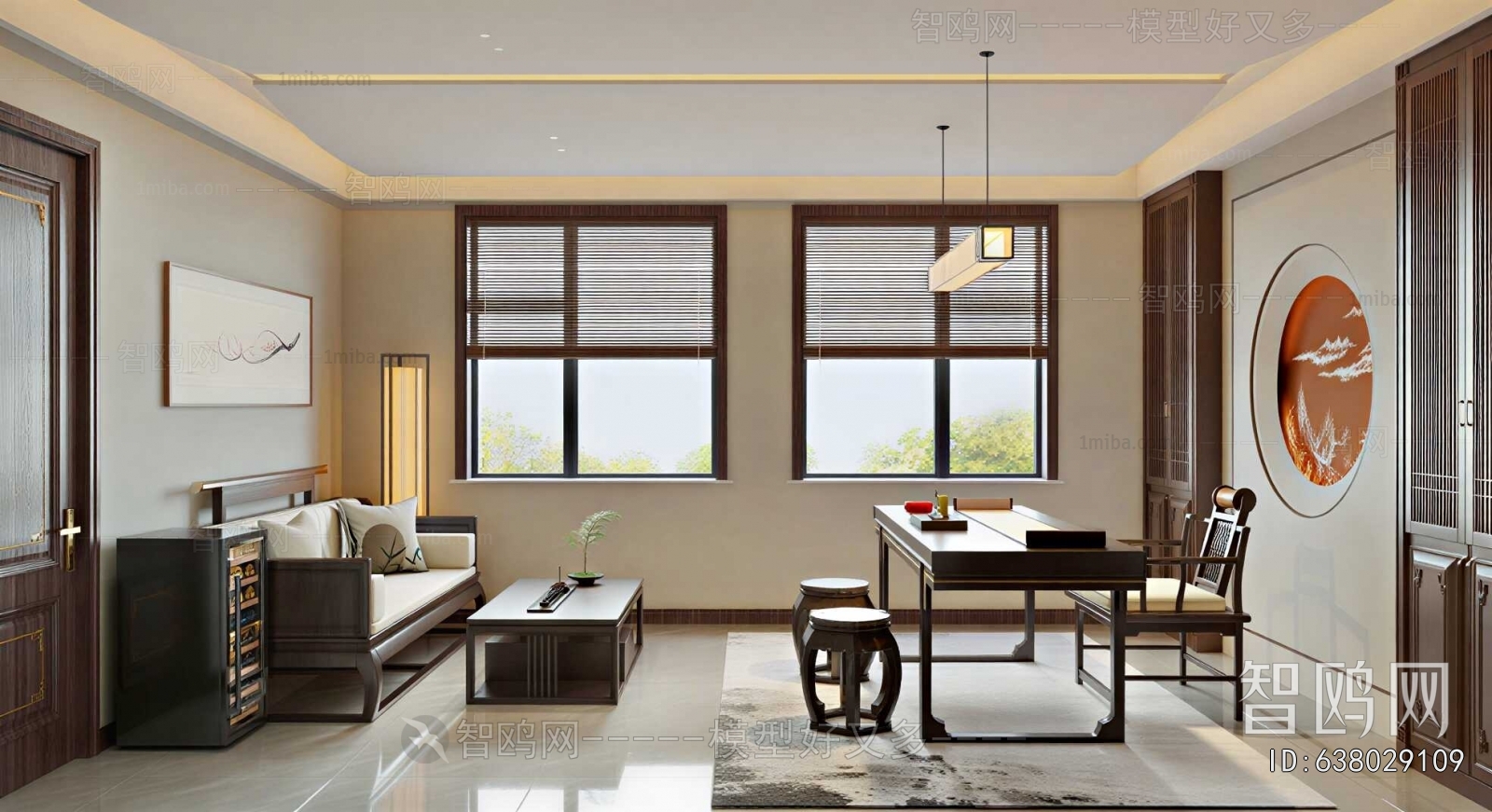 New Chinese Style Study Space