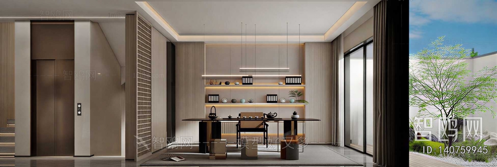 New Chinese Style Study Space