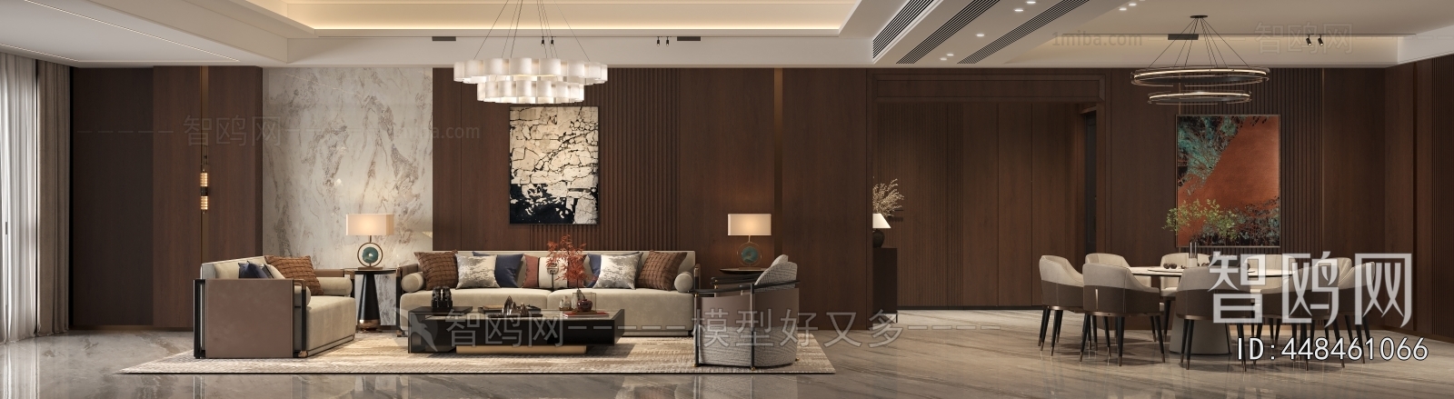 New Chinese Style A Living Room