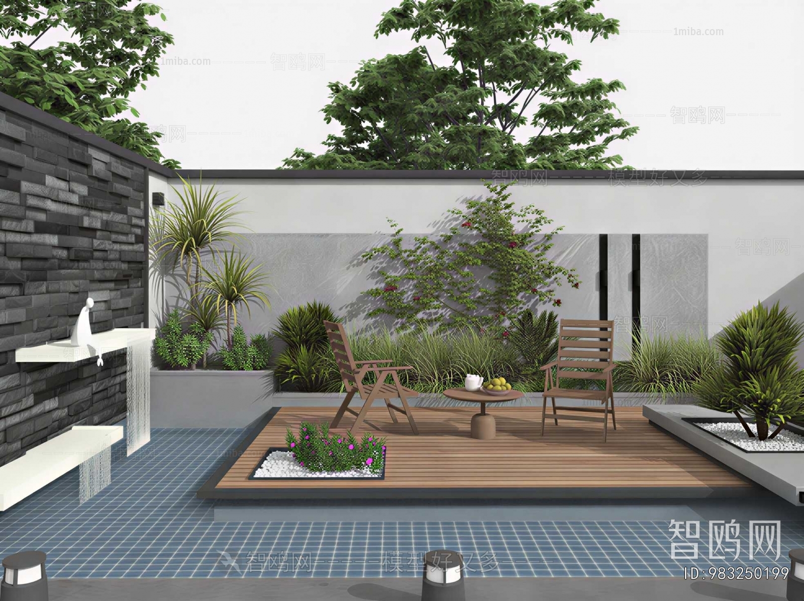 Modern Courtyard/landscape