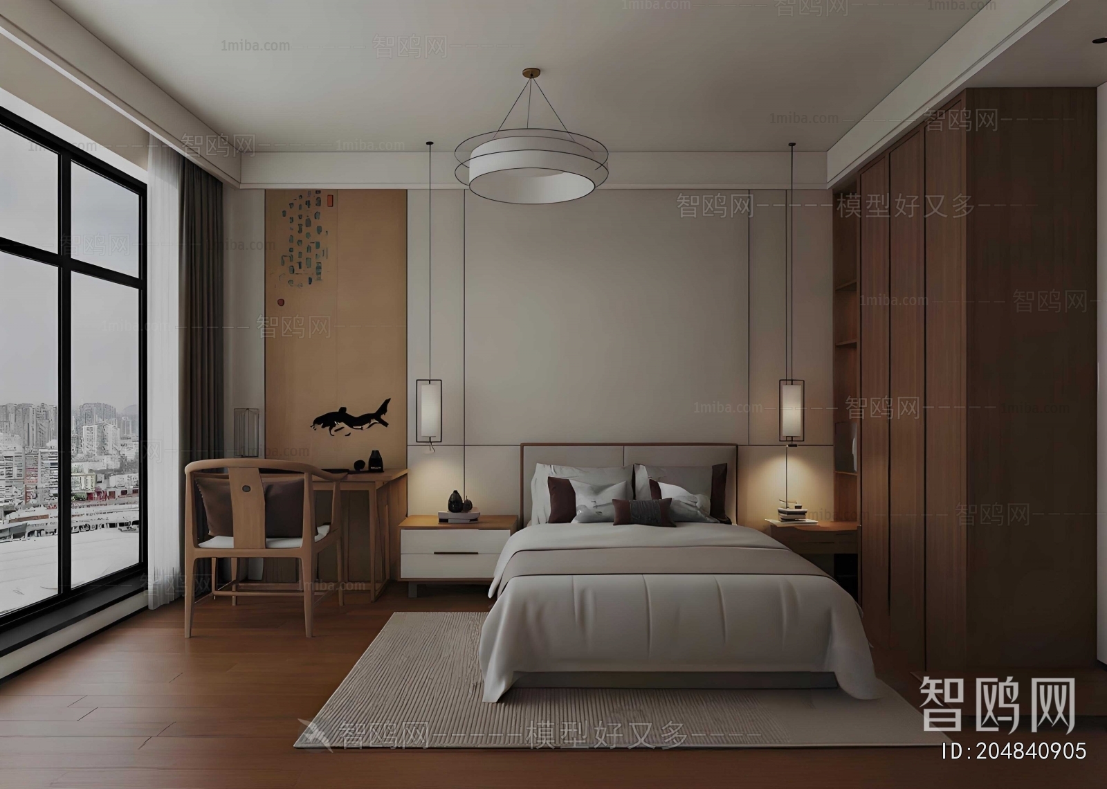 New Chinese Style Bedroom