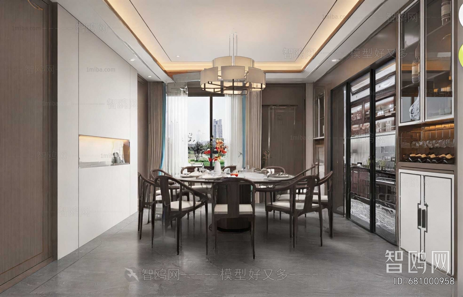 New Chinese Style Dining Room