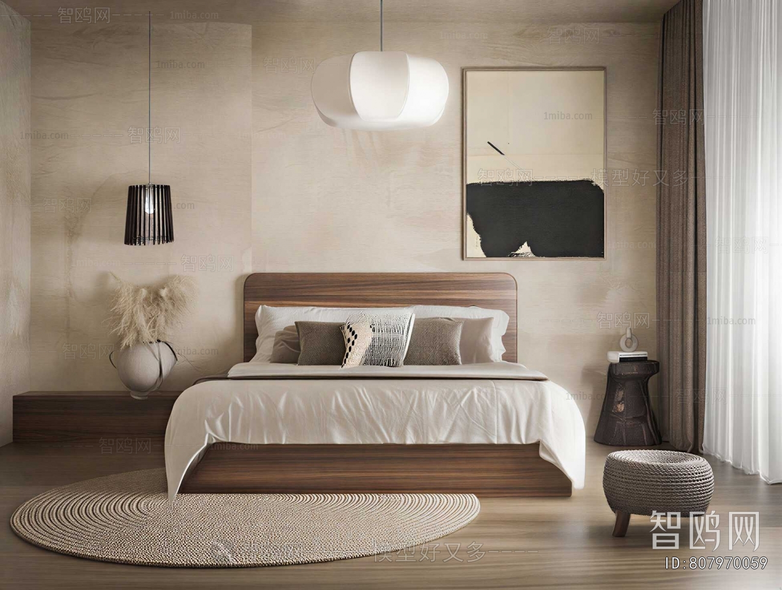 Wabi-sabi Style Bedroom