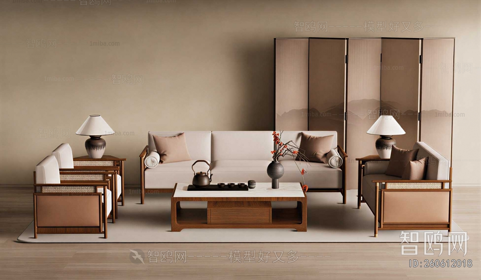 New Chinese Style Sofa Combination