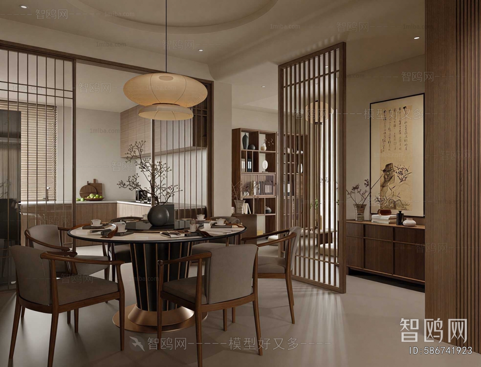 New Chinese Style Dining Room