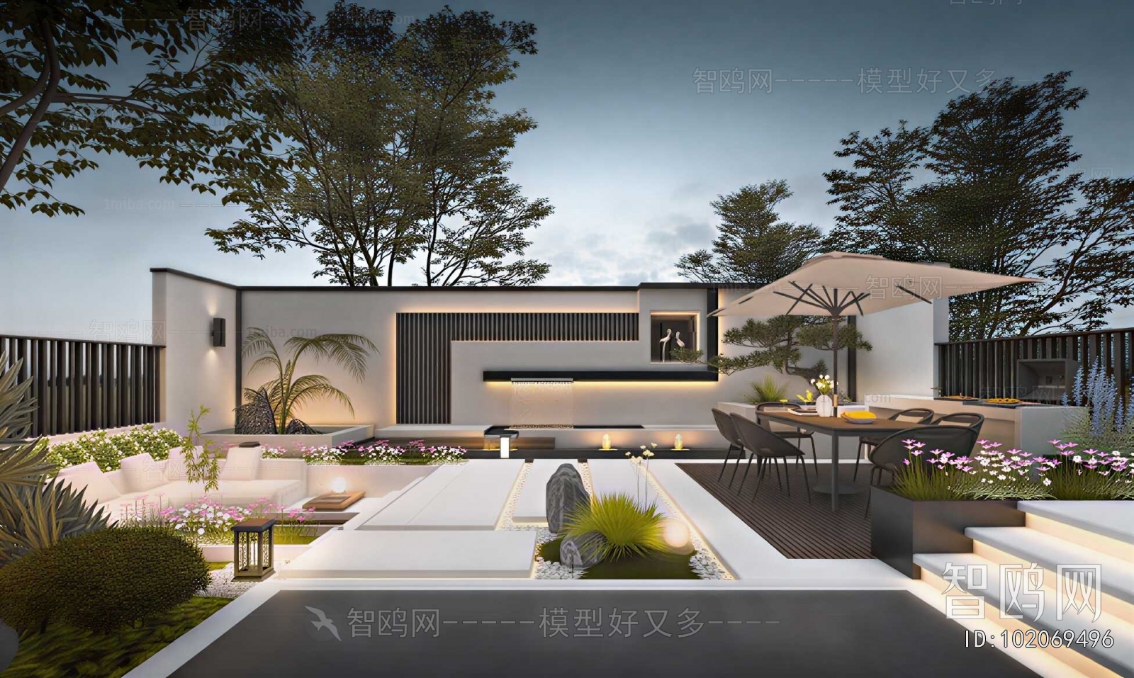 Modern Courtyard/landscape