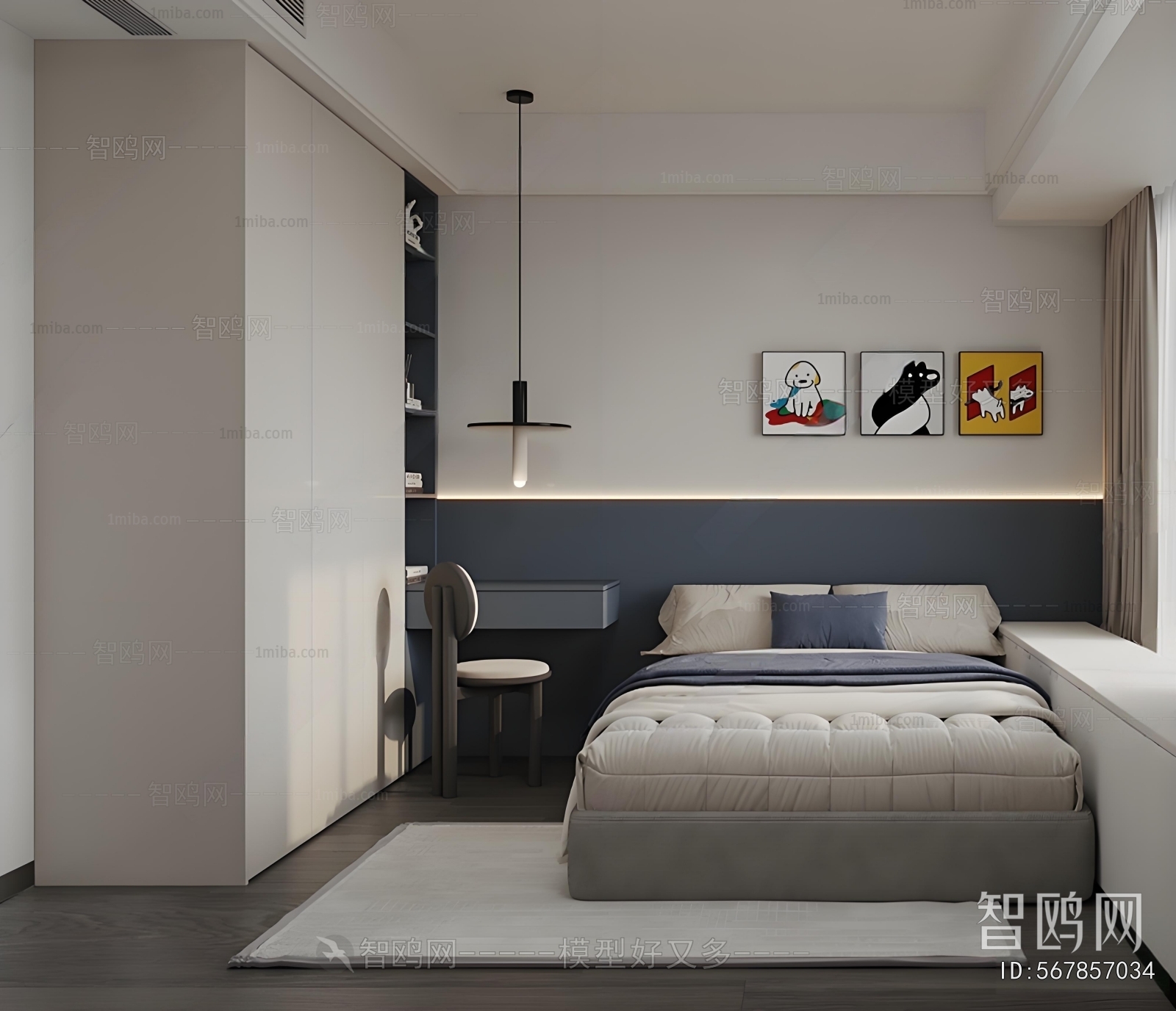 Modern Boy's Room And Son's Room