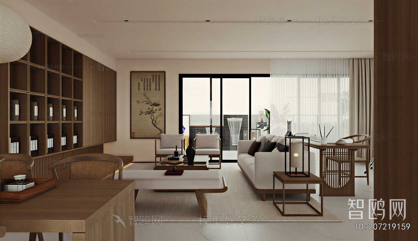 New Chinese Style A Living Room