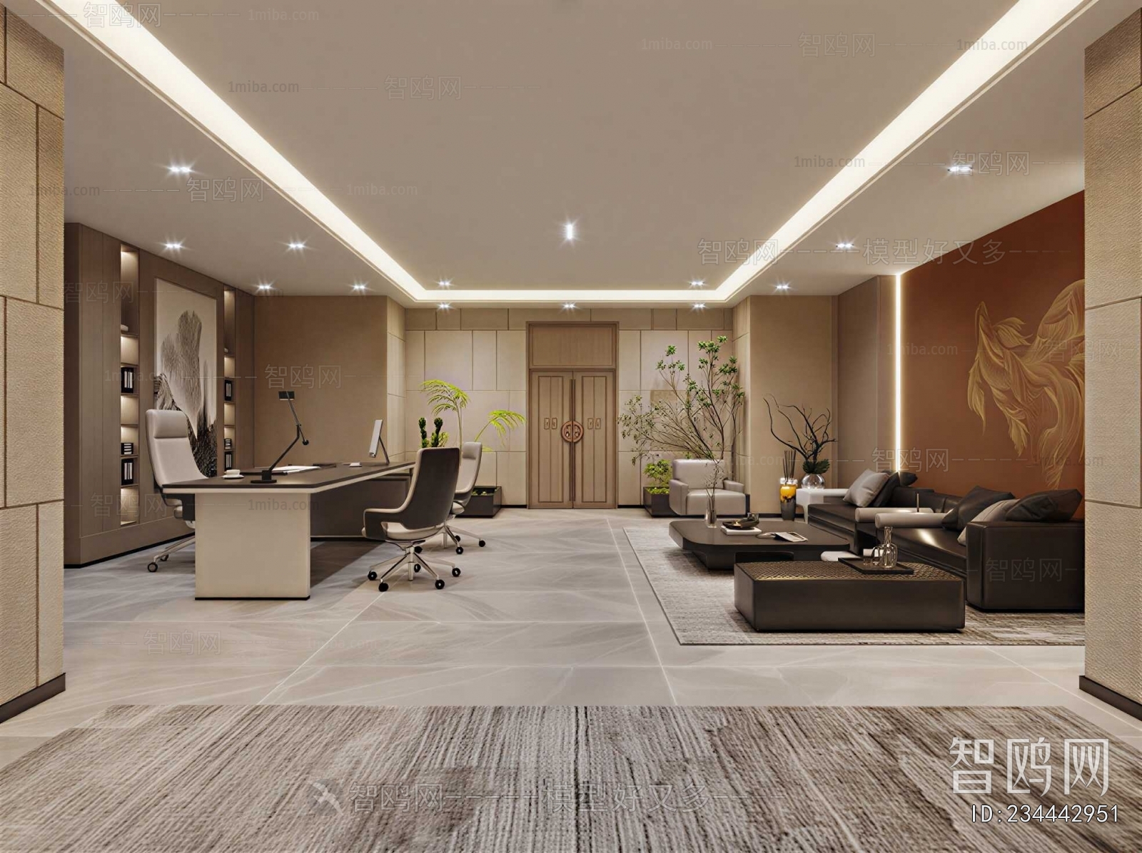 New Chinese Style Manager's Office