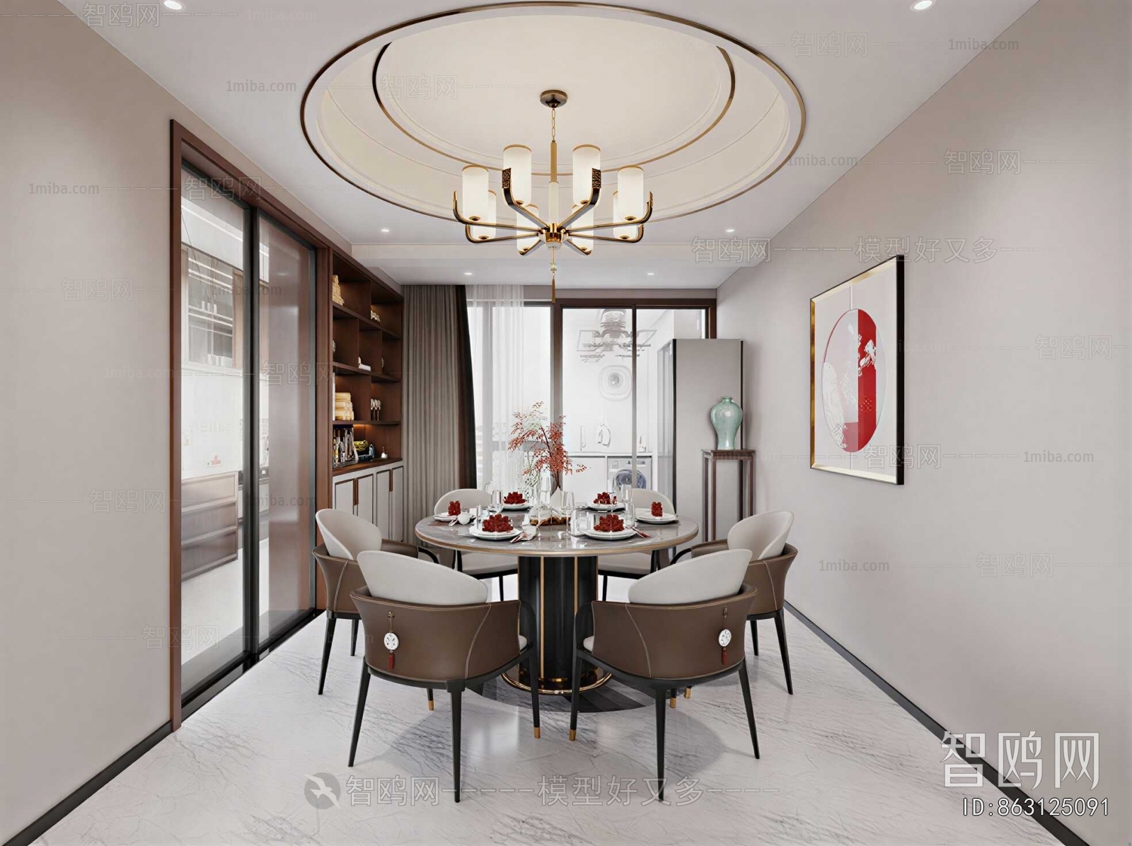 New Chinese Style Dining Room