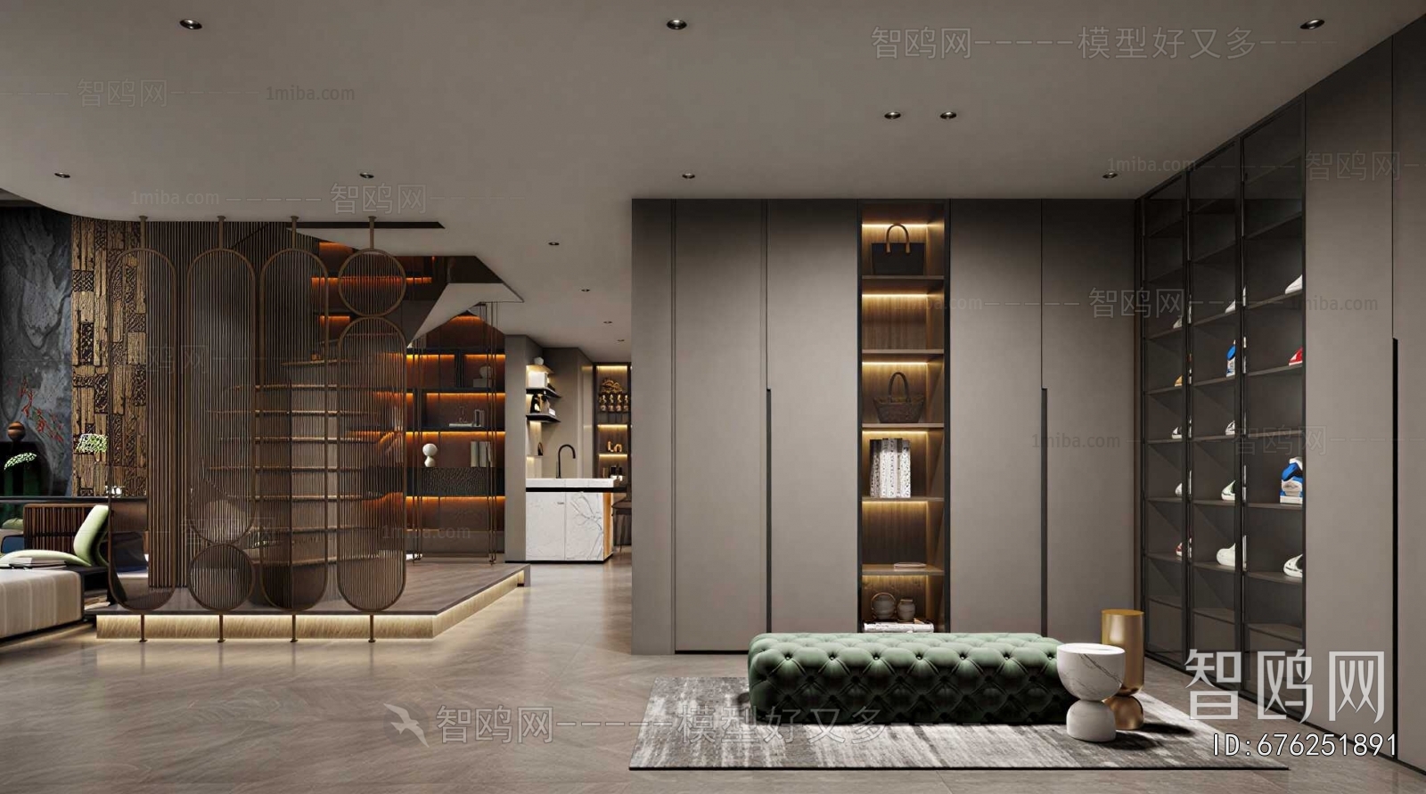 Modern Clothes Storage Area